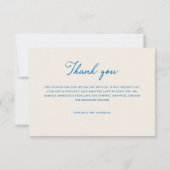 Hand-drawn whimsical line art wedding style bedankkaart (Achterkant)