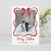 Hand Drawn Whimsical Merry Christmas Feestdagenkaart (Staand voorkant)