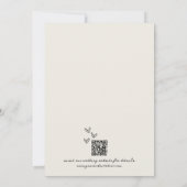 Hand Drawn Whimsical Vintage Wedding Kaart (Achterkant)