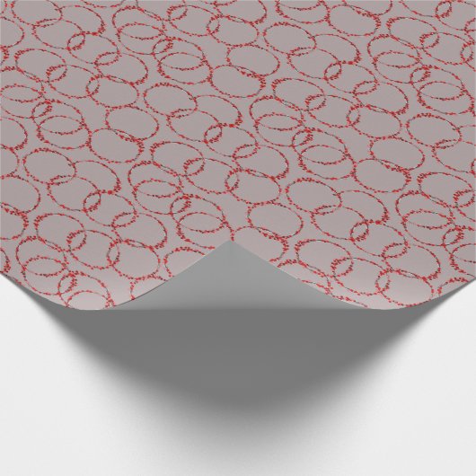 Hand Drawn Winter Berries Wreath Muted Mauve Cadeaupapier (Hoek)