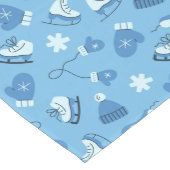 Hand Drawn Winter Pattern Blue Table Runner Medium Tafelloper (Hoek)