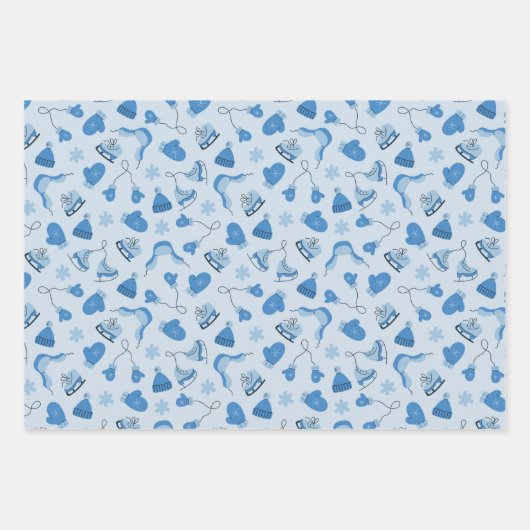 Hand Drawn Winter Pattern Mix Wrapping Paper Set3 (Voorkant 3)