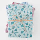 Hand Drawn Winter Pattern Mix Wrapping Paper Set3 (In situ)