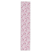 Hand Drawn Winter Pattern Pink Table Runner Medium Tafelloper (Voorkant)