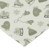 Hand Drawn Winter Print Olive Table Runner Medium Tafelloper (Hoek)