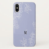 Hand Drawn Wisteria Floral Monogram Case-Mate iPhone Case (Achterkant)