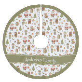 Hand Drawn Woodland Animals - Christmas Tree Skirt Kerstboom Rok (Voorkant)