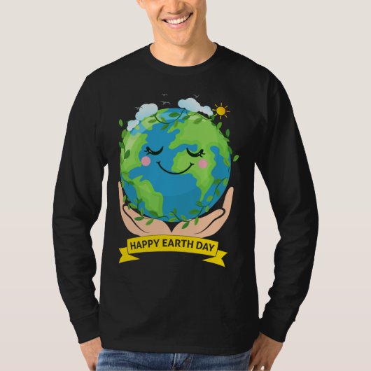 Hand Earth Global Warming Climate Change Awareness T-shirt (Voorkant)