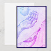 Hand en bol - Blauw Kaart (Voorkant / Achterkant)