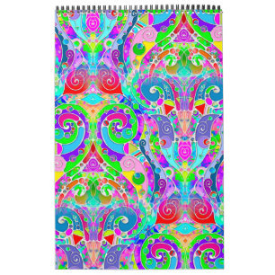 Hand- en digitaal gekleurd patroon art 22 kalender