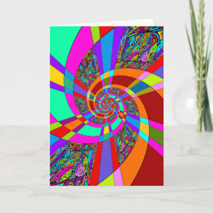 Hand- en digitaal gekleurd patroon art 3 kaart