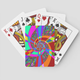 Hand- en digitaal gekleurd patroon art 3 pokerkaarten