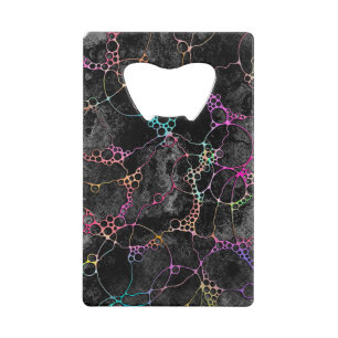 Hand- en digitaal gekleurd patroon art. 41 + 44 kredietkaart flessenopener