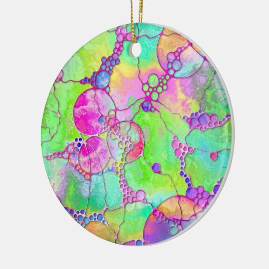 Hand- en digitaal gekleurd patroonartikel 41 keramisch ornament (Links)