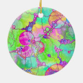 Hand- en digitaal gekleurd patroonartikel 41 keramisch ornament (Achterkant)