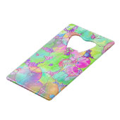 Hand- en digitaal gekleurd patroonartikel 41 kredietkaart flessenopener (Voorkant Gekanteld)