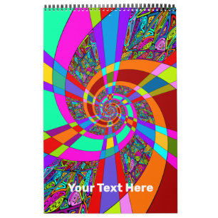 Hand- en digitaal gekleurd patroonpatroon art 3 -  kalender