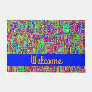 Hand- en digitaal gekleurd patroonpatroon art 42 deurmat