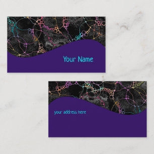 Hand- en digitaal gekleurd patroonpatroon art 44 visitekaartje