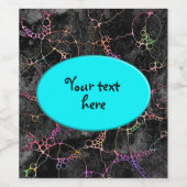 Hand- en digitaal gekleurd patroonpatroon art 44 wijn etiket (Enkel label)