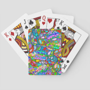 Hand- en digitaal gekleurd patroonpatroon art 54 pokerkaarten