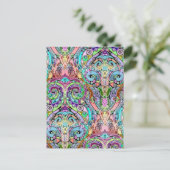 Hand- en digitaal gekleurde patroonkunst 10 briefkaart (Staand voorkant)