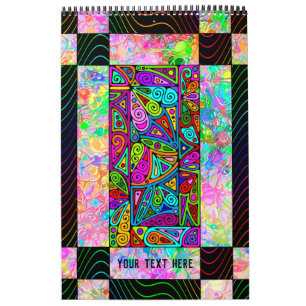 Hand- en digitaal gekleurde patroonkunst 1 - DIY Kalender