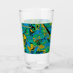 Hand- en digitaal gekleurde patroonkunst 21 glas