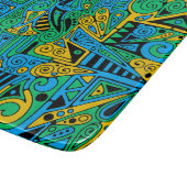 Hand- en digitaal gekleurde patroonkunst 21 snijplank (Hoek)