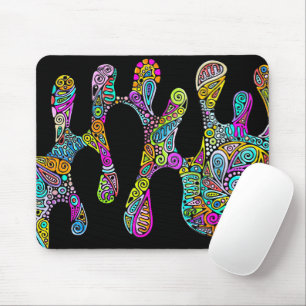 Hand- en digitaal gekleurde patroonkunst 28 muismat