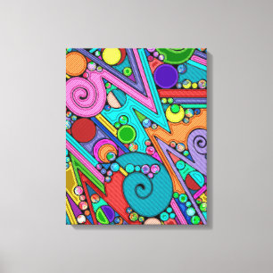 Hand- en digitaal geverfde Patroonkunst 12 Canvas Afdruk