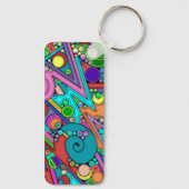 Hand- en digitaal geverfde Patroonkunst 12 Sleutelhanger (Achterkant)