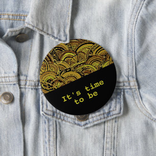 Hand- en digitaal geverfde Patroonkunst 15 Ronde Button 4,0 Cm