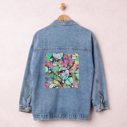 Hand- en digitaal geverfde Patroonkunst 31 Denim Jacket (Hangar)