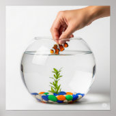 Hand en Fishbowl Graphic Poster (Voorkant)