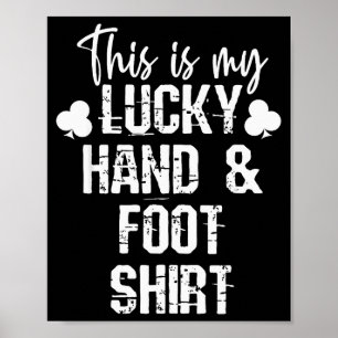 Hand- en voetkaartspel speler cadeau grappige haai poster