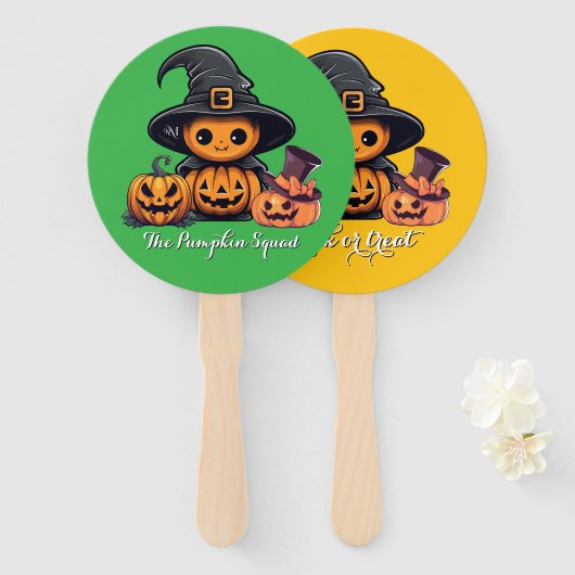 Hand Fan : HALLOWEEN Treat #02 Handwaaier (Voorkant en achterkant)