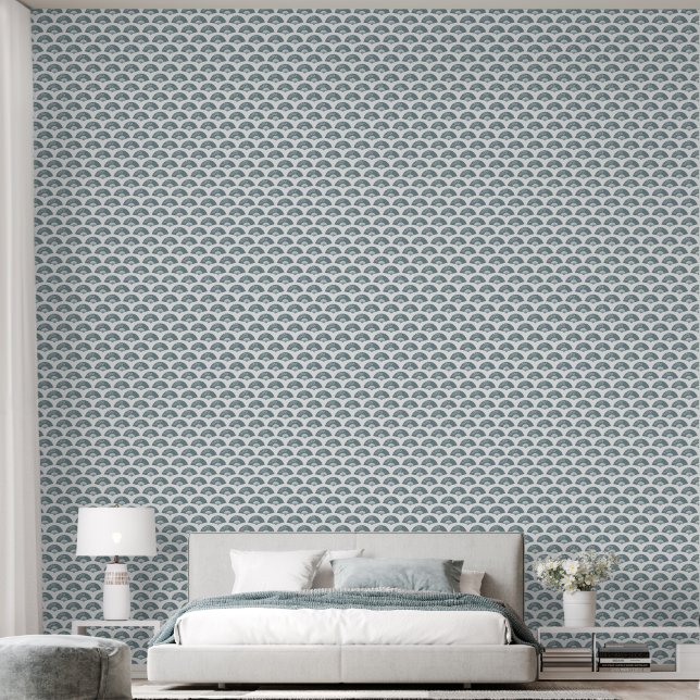Hand Fand Cloudy Sky Pattern Behang (Slaapkamer)