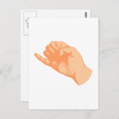Hand Finger Briefkaart (Voorkant / Achterkant)