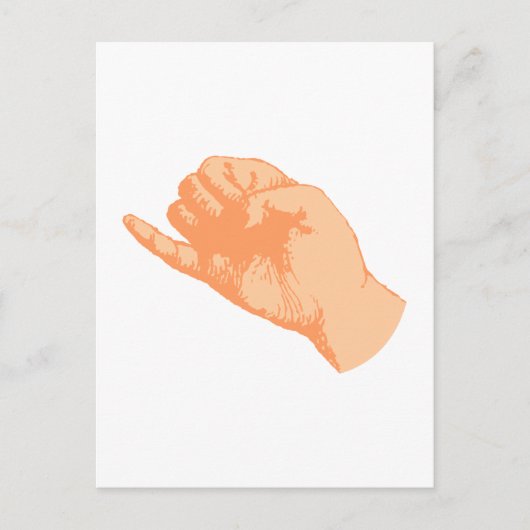 Hand Finger Briefkaart (Voorkant)
