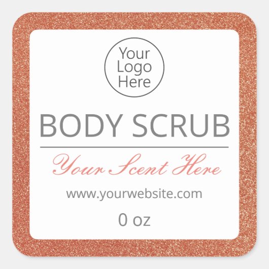 Hand Foot Body Face Exfoliating Scrub Logo Labels (Voorkant)