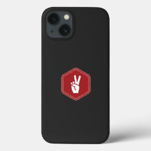 hand, gebaar, duim, lettertype, rood, pols, nagel, iPhone 13 hoesje