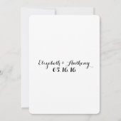 Hand gebeletterde kalligrafie bruiloft uitnodiging (Achterkant)