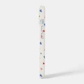 Hand gegooid driehoekspatroon iPhone 15 hoesje (Linkerkant)