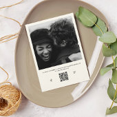 Hand-geïllustreerde Champagne Tower Foto QR bruilo Kaart