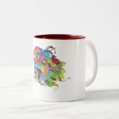 Hand-gekleurde vogel Mok - kalmerende Natuur-geïns (Voorkant rechts)