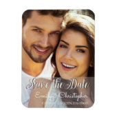 Hand Geletterd Script Wedding Save the Date Magnet Magneet (Verticaal)