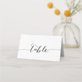 Hand geletterde scripttabelnamen Initiaal bruiloft (Voorkant)