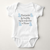 'Hand geplukt voor aarde...'Slogan baby Romper (Voorkant)