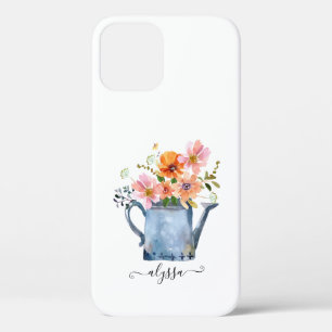 Hand-geschilde Waterverf Floral iPhone 12 Hoesje